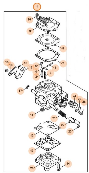 Gaźnik WJ-134A, Stihl 11441200610