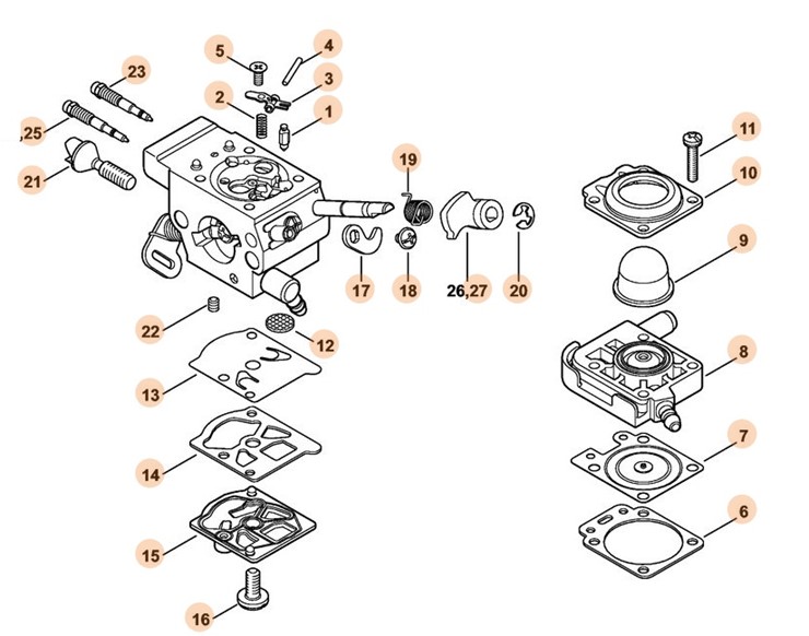 Gaźnik WTF-6A, Stihl 41471200601