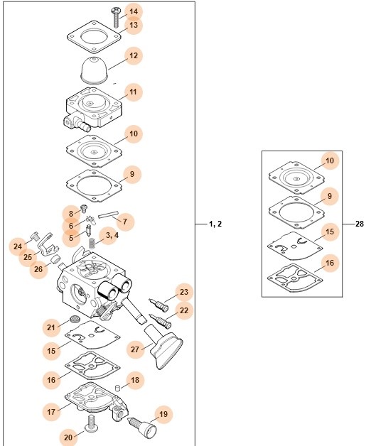 Gaźnik 4241/32, Stihl 42411200632