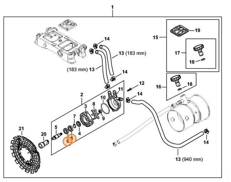Łożysko kulkowe 6901-2RS, Stihl 95030038053