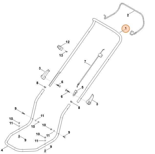 Górna część uchwytu kierującego, Stihl 63577635026