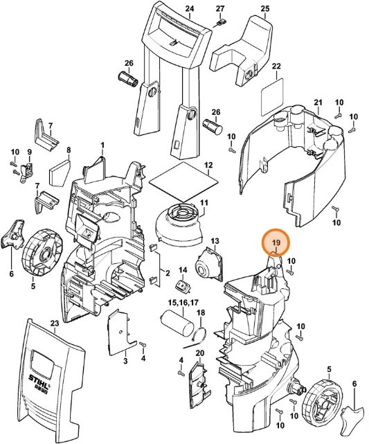 Rama - strona lewa, Stihl 47757913500