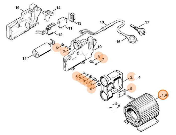 Stojan 230 V/50 Hz, Stihl 47036000500
