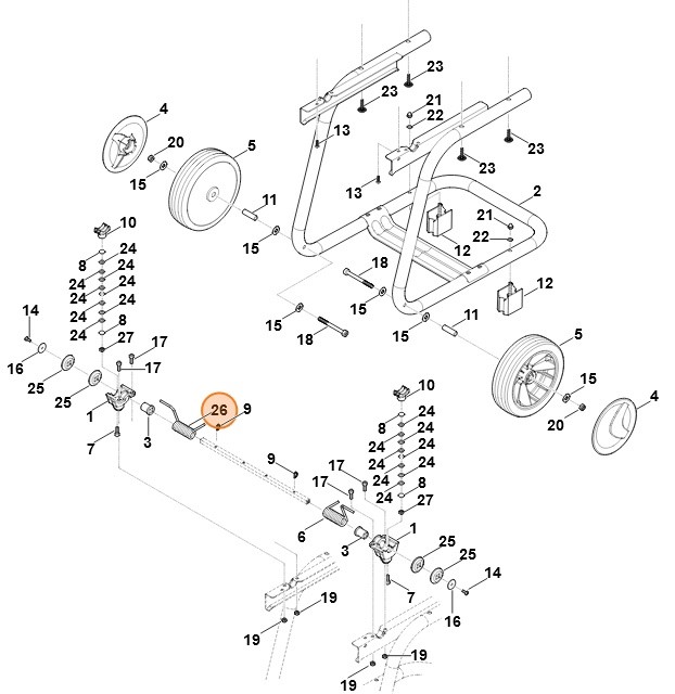 Sprężyna lewa, Stihl 60137080800