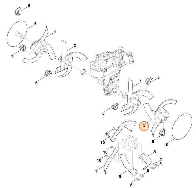 Zespół roboczy kompl., zewn. lewy, Stihl 62417100210