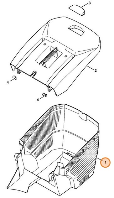 Dolna część kosza na trawę, Stihl 63387039606