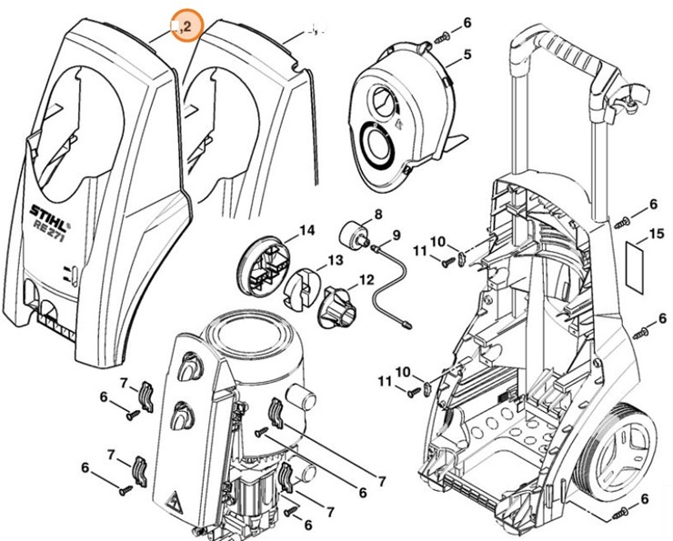 Pokrywa RE 281, Stihl 47537062100