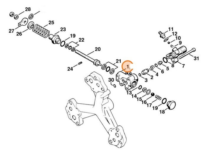 Regulacyjny blok zabezpieczający, Stihl 47055101000