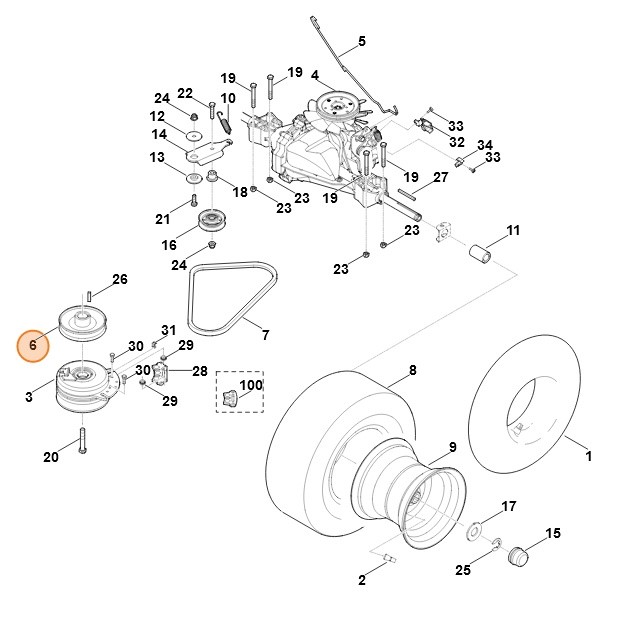 Koło paska klinowego, Stihl 61407002530