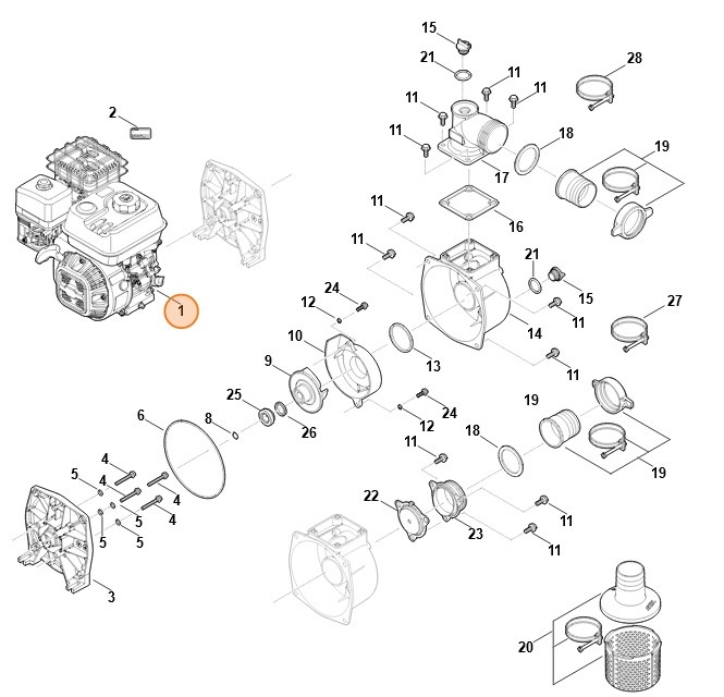 Spalinowy silnik benzynowy EHC 605.0 (EHC605-0004), Stihl VB040111800