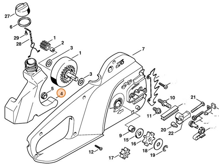 Zbiornik oleju, Stihl 12083510300