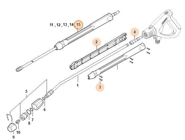 Lanca natryskowa 2,5 m, Stihl 49255000964