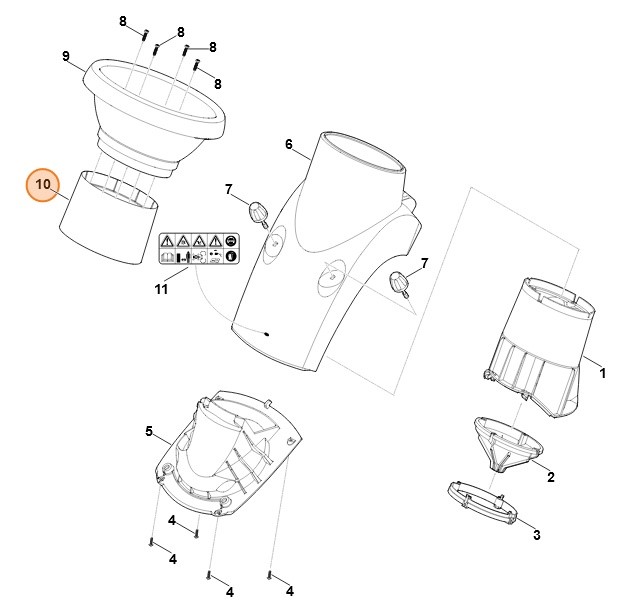 Rura tłumiąca, Stihl 60087063100