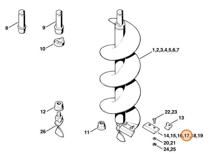 Nóż / noże Ø 250 mm, Stihl 44026823130