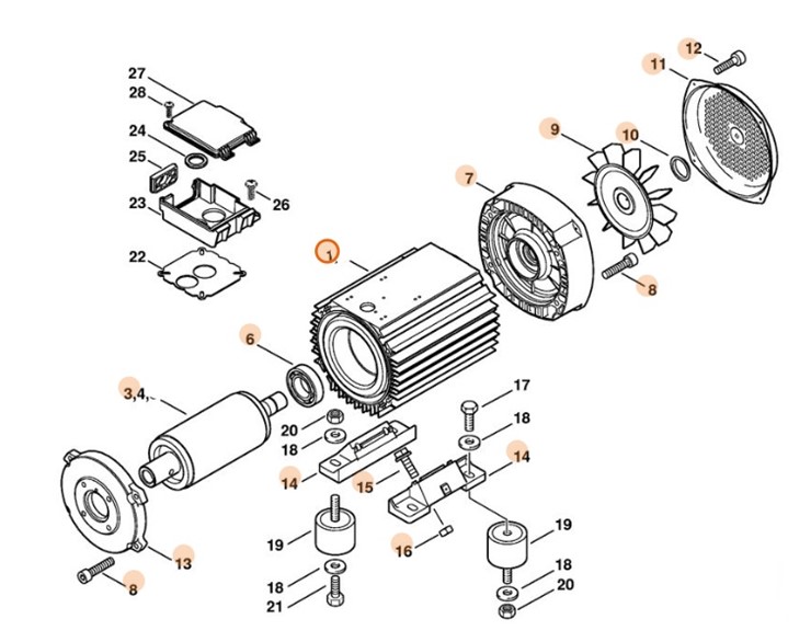 Silnik elektryczny 400 V/50 Hz, Stihl 47526000201