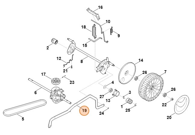 Dźwignia przełożenia, Stihl 63587038810