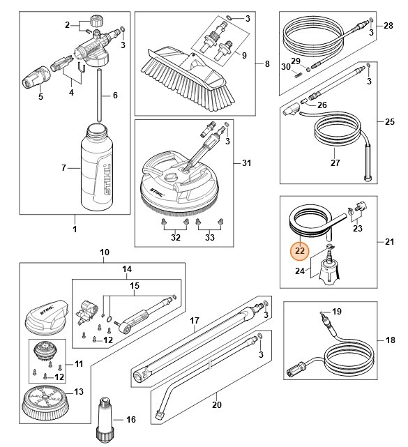 Wąż 3 m, Stihl 49105010500