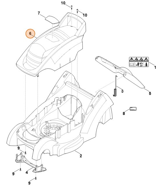 Pokrywa silnika, Stihl 63207065600
