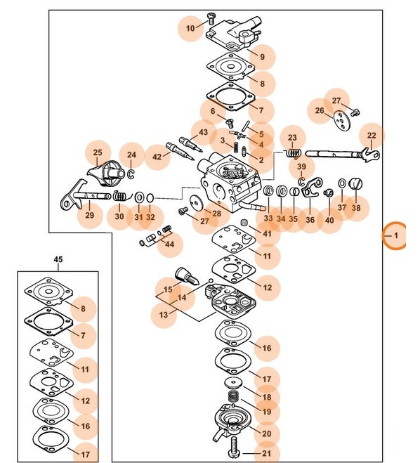 Gaźnik 4282/11, Stihl 42821200611