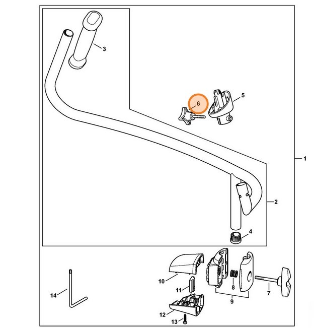 Śruba skrzydełkowa, Stihl 42827109300