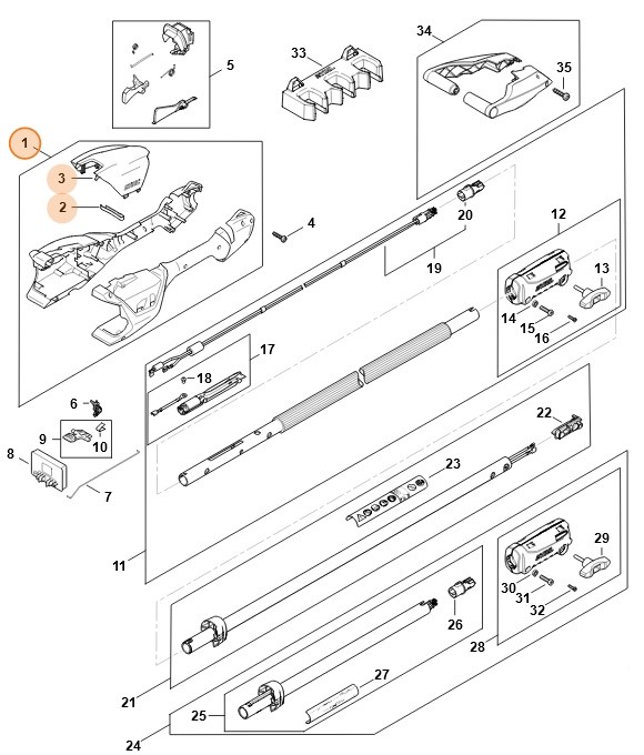 Korpus rękojeści, Stihl LA027901000