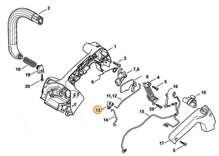 Dźwignia podwójna, Stihl 11291820400