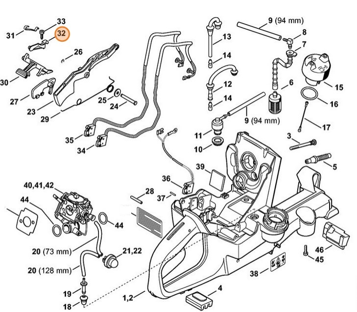 Łożysko / wspornik, Stihl 42241824400
