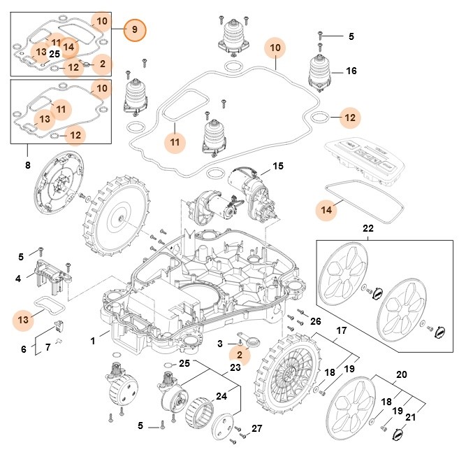Zestaw uszczelek, Stihl IA010071601
