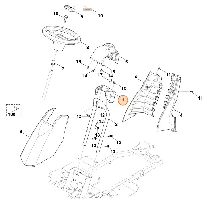 Wspornik, Stihl 61407036210