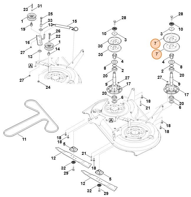 Połowa koła paska klinowego, Stihl 61657648400