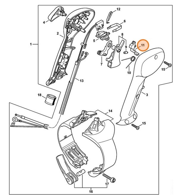 Dźwignia rozruchowa, Stihl 42441950100