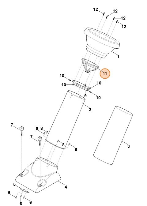 Osłona przed wyrzucanym materiałem, Stihl 60087068400