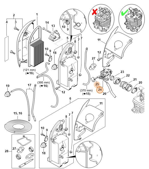 Gaźnik 4282/10, Stihl 42821200610