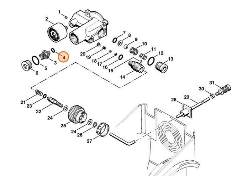 Okrągły pierścień uszczelniający 6,5x3, Stihl 96459487471