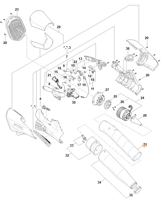 Rura dmuchawy, Stihl BA017015400
