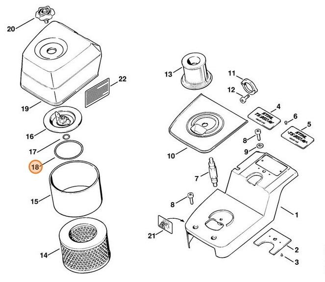 Okrągły pierścień uszczelniający 52x3, Stihl 96459455190