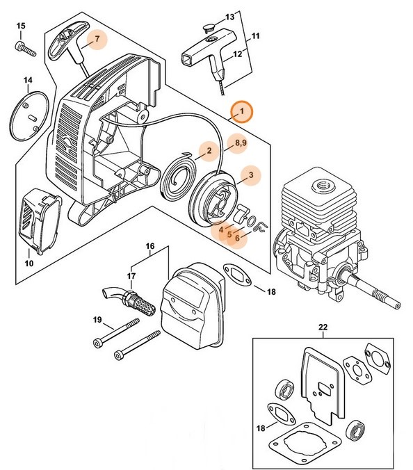 Urządzenie rozruchowe, Stihl 46011904000