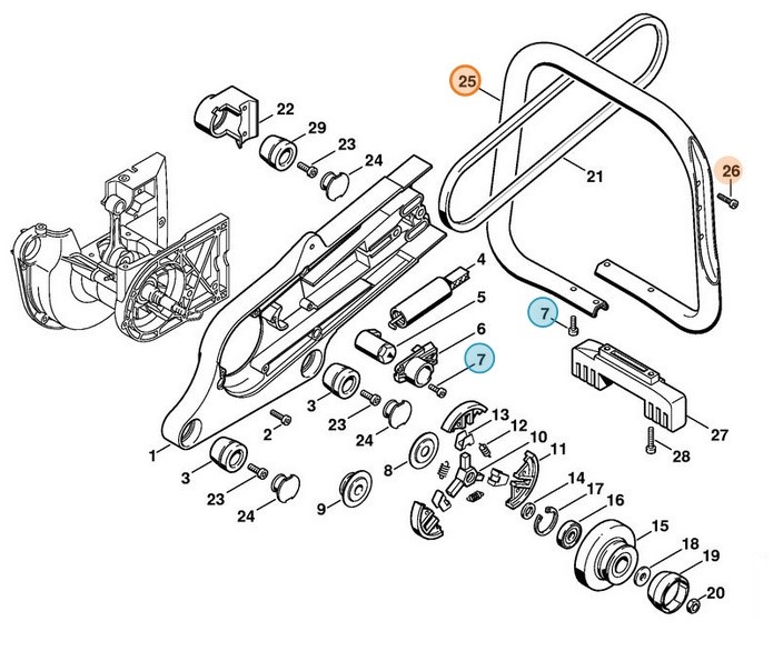 Uchwyt rurowy, Stihl 42237901750