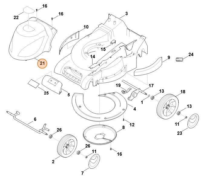 Pokrywa silnika, Stihl 63407065601