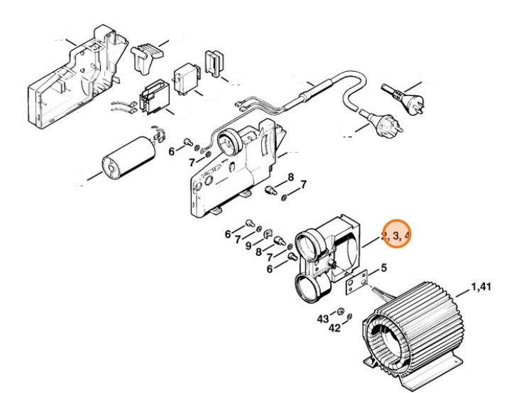Obudowa przełącznika, Stihl 47034321010