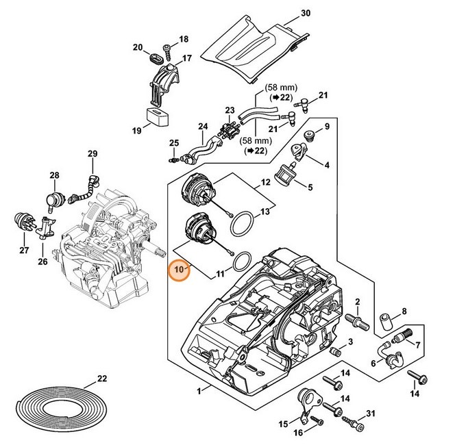 Zamknięcie zbiornika paliwa, Stihl 00003500536