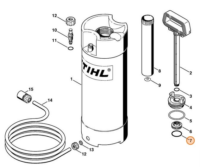 Okrągły pierścień uszczelniający 37,5x3,15, Stihl 96459457958