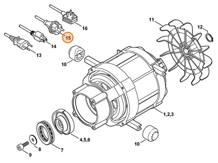 Przewód przyłącza zasilania Europa, Stihl 47754402000