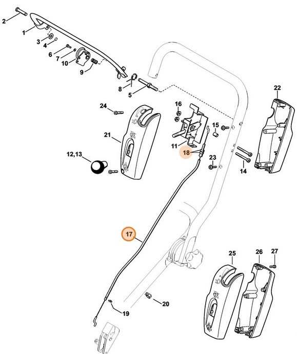Cięgło Bowdena, Stihl 42247902400