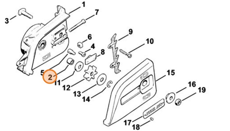 Łożysko igłowe 10x14x10, Stihl 95130032280