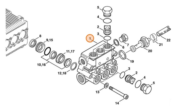 Blok zaworowy, Stihl 47707004600
