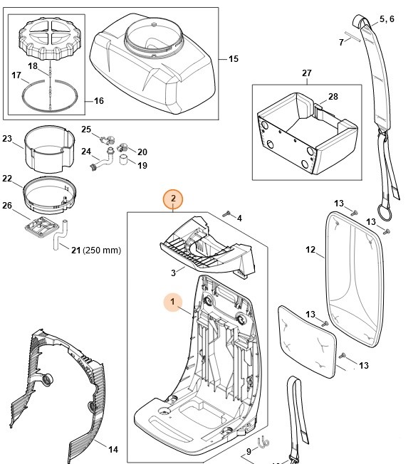 Nośna płyta barkowa, Stihl 42447003803
