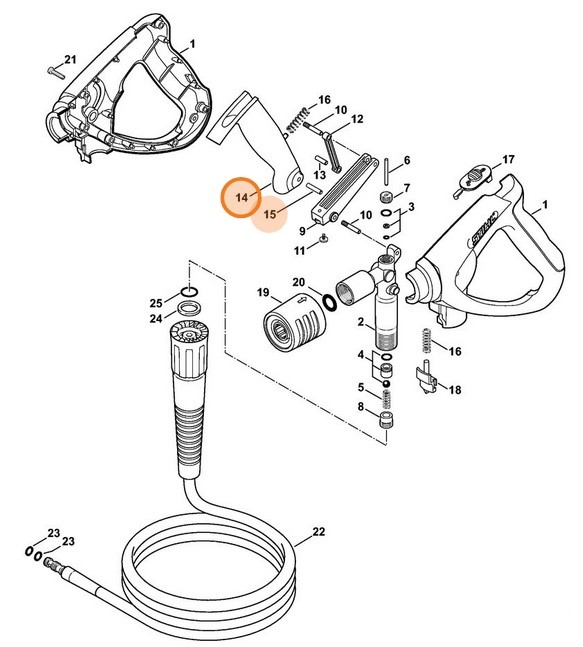 Dźwignia, Stihl 49255001502