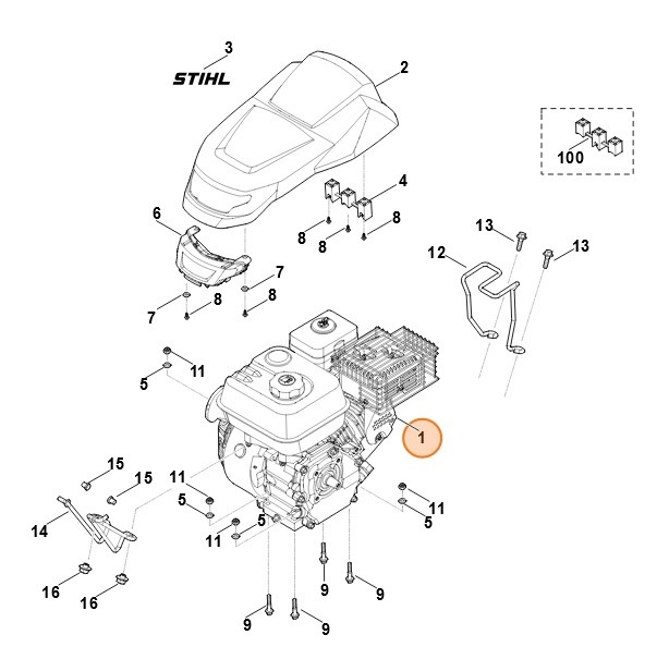 Spalinowy silnik benzynowy EHC 600.0 (EHC600-0002), Stihl 62500111810