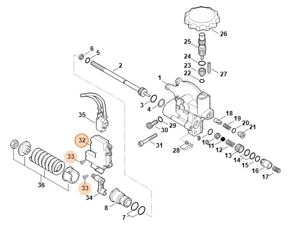 Obudowa przełącznika, Stihl 47804301100
